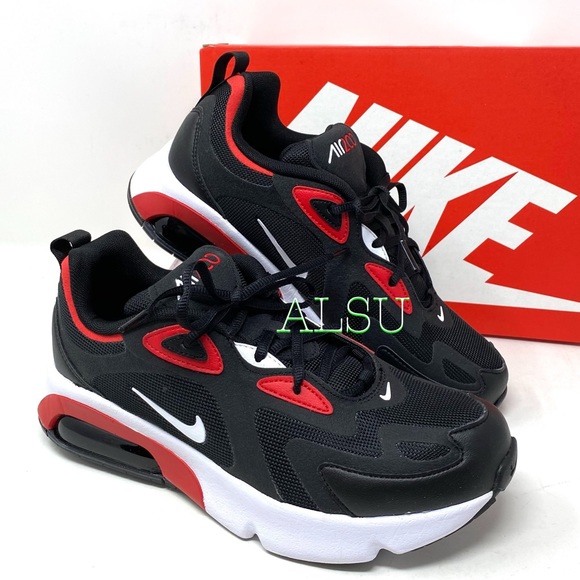Nike Air Max 200 GS Black Red k/Women’s Sneakers - Picture 8 of 11